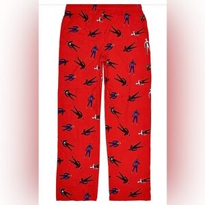 Marvel Mens Red Spider-Man Spider-Verse Sleep Pants, Lounge Pants NWT LARGE